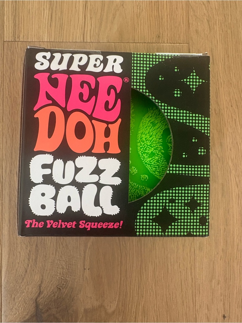 Super Nee Doh Fuzz Ball - Green Velvet Squeeze. It’s HUGE!Twice the sizeOfBerg.
